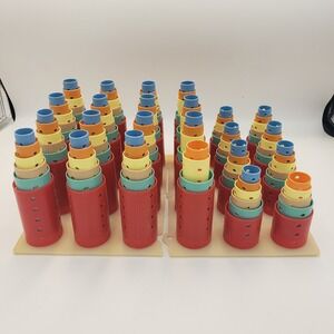 Vintage Barrel Nesting Curlers Set Multi‎ Color & Sizes Hair Rollers Plastic